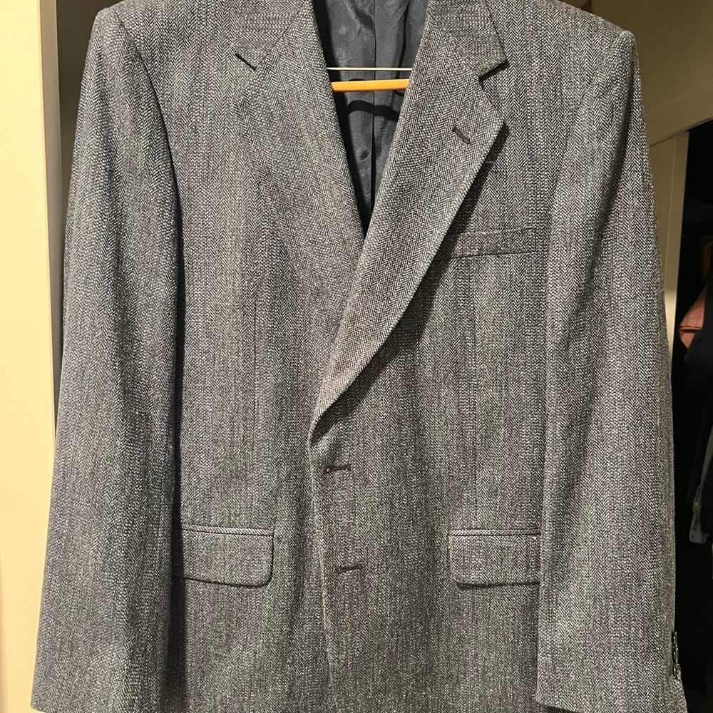 Men’s Towncraft Charcoal Wool Blend Blazer